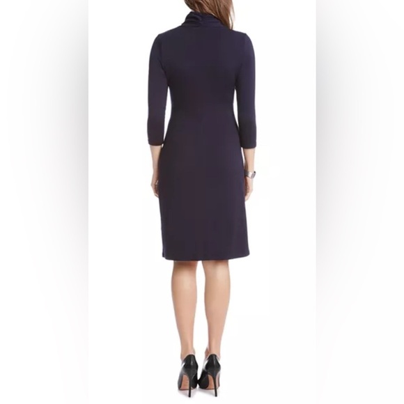 Karen Kane NWOT❤️Black Faux Wrap Ruched Dress made from soft jersey knit. - Picture 11 of 12